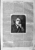 Original Old Antique Print 1859 John Hunter Portrait Joshua Reyns Victorian