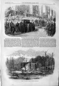 Original Old Antique Print 1859 John Hunter Westminster Hounslow Powder-Mills