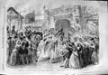 Antique Old Print *3740 1859 Henry Fifth Princess Theatre Battle Agincourt