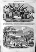 Old Antique Print 1859 Lord Elphinstone Sans Souci Bombay Railway Jackson 19th