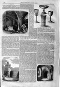 Original Old Antique Print 1859 Crypt Chapel Monkwell London Wall Cripplegate