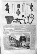 Old Antique Print 1859 Relics Uriconium Wroxeter Boring Grey'S-Inn-Lane 19th