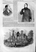 Original Old Antique Print 1859 King'S Newton Derbyshire Edwin James Mar 19th
