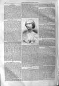 Original Old Antique Print 1859 Portrait Late Madame Bosio Lady Woman Victorian