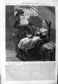 Old Antique Print 1859 Marie Antoinette Act Accusation Royal Academy Art 19th