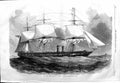 Original Old Antique Print 1859 New Steam Frigate War Ship Mersey 40 Guns 19th