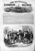 Original Old Antique Print 1859 War Italy Reading Empror Napoleon Street Paris