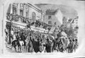 Original Old Antique Print 1859 Election Scene Kilkenny Ireland Moore Joh 19th