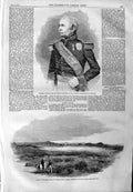 Original Old Antique Print 1859 Marshal Randon French Minister War Camp Woolmer
