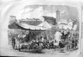 Original Old Antique Print 1859 War Camp French Siers Piazza Savona Alessandria