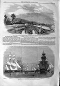 Original Old Antique Print 1859 Agricultural Show Barnstaple Ships Watt Algiers