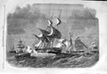 Old Antique Print 1859 Capture Austrian Merchantmen Ships French Squadron 19th