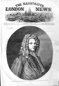 Original Old Antique Print 1859 Portrait Handel Denner 19th Century