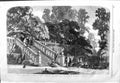 Original Old Antique Print 1859 View Terrace Haddon Garden Steps Dodgson 19th