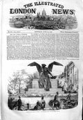 Original Old Antique Print 1859 Statue Angel Victory Baron Mar 19th