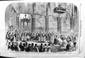 Original Old Antique Print 1859 War Notre Dame Paris Victory Magenta Thank 19th