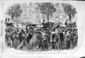 Original Old Antique Print 1859 War Princess Clotilda Notre Dame Deum Magenta