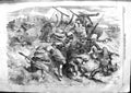 Original Old Antique Print 1859 War Turcos Fighting Battle Siers Weapons 19th