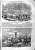Original Old Antique Print 1859 View Carpenedolo Chinese Siers French A 19th