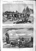 Old Antique Print 1859 Harvest Home Brittany France Suresne Cattle Farm 19th