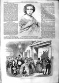 Original Old Antique Print 1859 Portrait Desiree Artot Lint French Army War