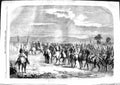Original Old Antique Print 1859 Emperor Napoleon Francis Joseph Villa Franca