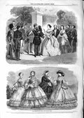 Old Antique Print 1859 Fashion Emperor Napoleon St. Cloud Portland Stone 19th