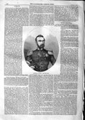 Original Old Antique Print 1859 Portrait King Sweden Army Uniform Medals 19th
