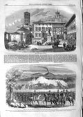 Old Antique Print 1859 Grand Square Perugia Swiss Troops Naples Mutineers 19th