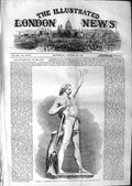 Antique Old Print *3766 1859 Statue Caractacus Foley Egyptian Hall Mansion