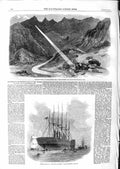 Old Antique Print 1859 Martin Hole Segnes Pass Bernese Alps Eastern Ship 19th