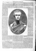 Original Old Antique Print 1859 Bust Earl Shaftesbury 19th Century