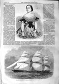 Original Old Antique Print 1859 Lemmens Sherrington Ship Immacolata Con 19th