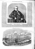 Original Old Antique Print 1859 Waddy Wesleyan Methodist Marshall Dock Silloth