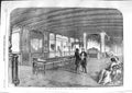 Original Old Antique Print 1859 Grand Saloon Great Eastern Steam Ship Victorian