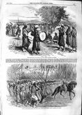 Old Antique Print 1859 Turco Musicians Camp Maur Army Italy Paris France 19th