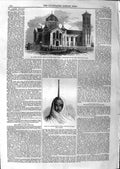 Original Old Antique Print 1859 St. James'S Church Gerrard'S-Cross Druse Woman