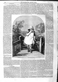 Original Old Antique Print 1859 Sly Boots Little Girl Countryside Weigall 19th