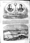 Old Antique Print 1859 Kelly Fulham Chambers Newcastle Thames Boat Tyne 19th