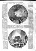 Original Old Antique Print 1859 Fire Granville Street Halifax Nova Scotia O 19th