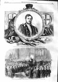 Original Old Antique Print 1859 Lord Mayor John Carter London Rifle Victorian