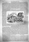 Original Old Antique Print 1859 House Schiller Born Marbach 19th