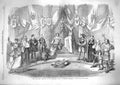 Original Old Antique Print 1859 Schiller Festival St. George'S Hall Liverpool