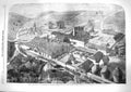 Original Old Antique Print 1859 Farm Buildings Longleat Wiltshire Marquis Bath