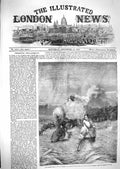 Original Old Antique Print 1859 Barleyfield Farming Agriculture Haymaking 19th