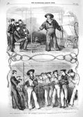 Old Antique Print 1859 Navy Instruction Ship Britannia Portsmouth Sailors 19th