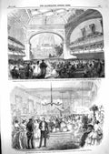 Old Antique Print 1859 Bright Philharmonic Liverpool Railway Paddington 19th