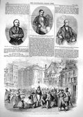 Old Antique Print 1859 Theatre George Grey Justice Crowder Manners Sutton 19th