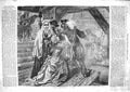 Original Old Antique Print 1859 Alice Lisle Men Sword Ladies Ward Victorian