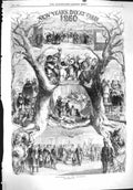 Original Old Antique Print 1860 New Year'S Day Paris Reception Tuileries France